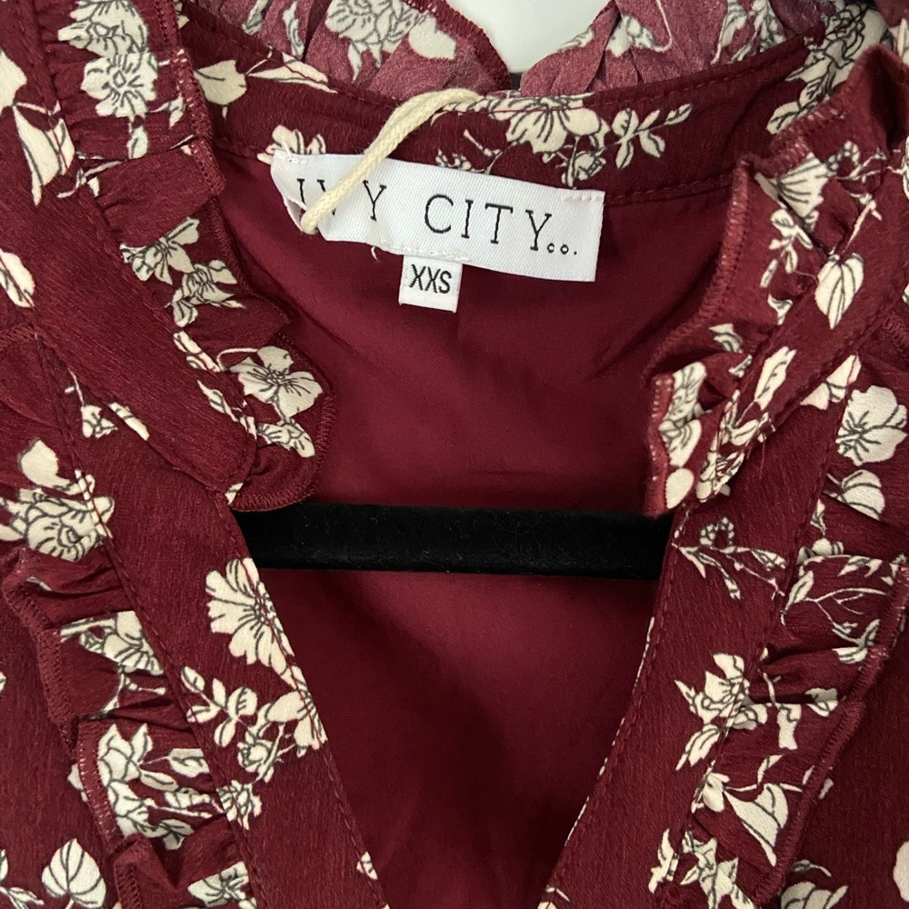 Ivy city co wine colored dress